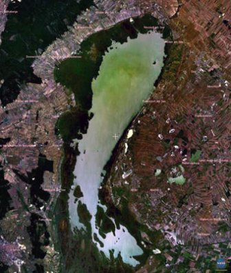 Ferto-Hanság Nemzeti Park műholdfelvétele